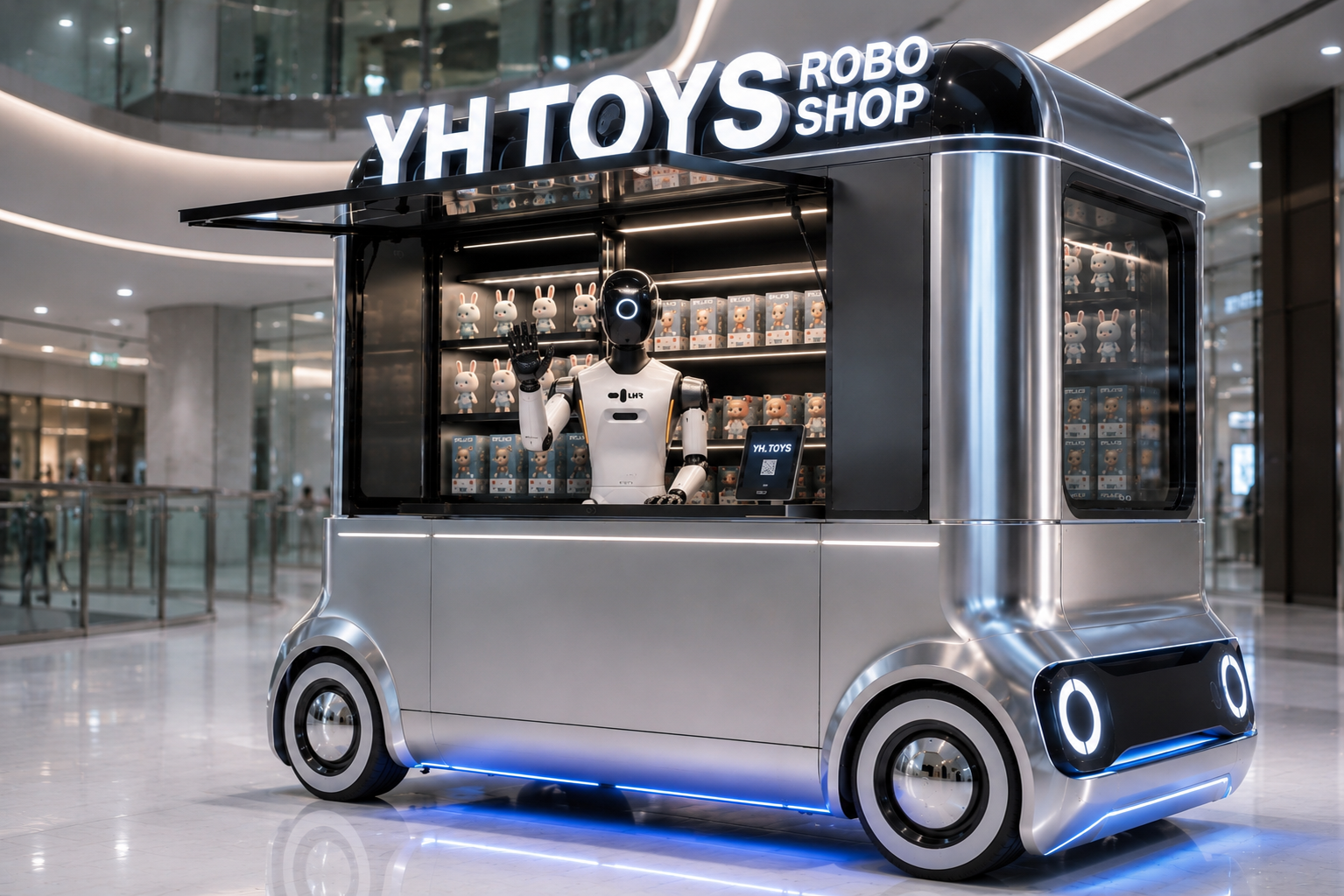 Designer toy robot retail