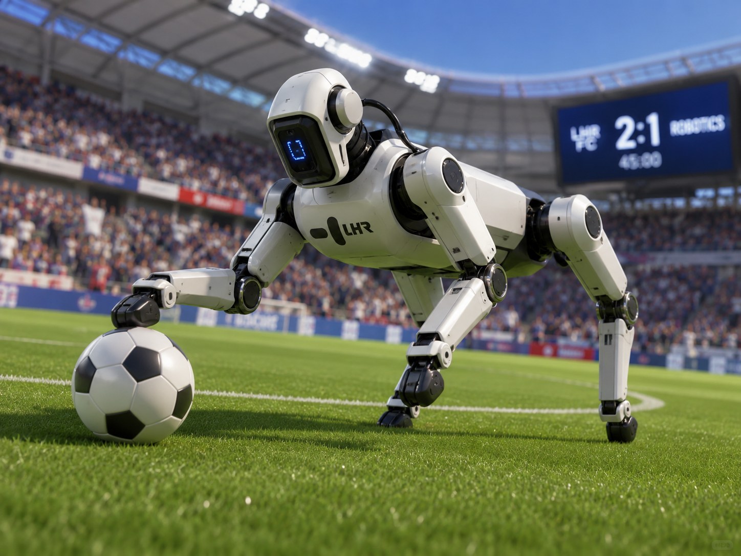Robot dog soccer entertainment