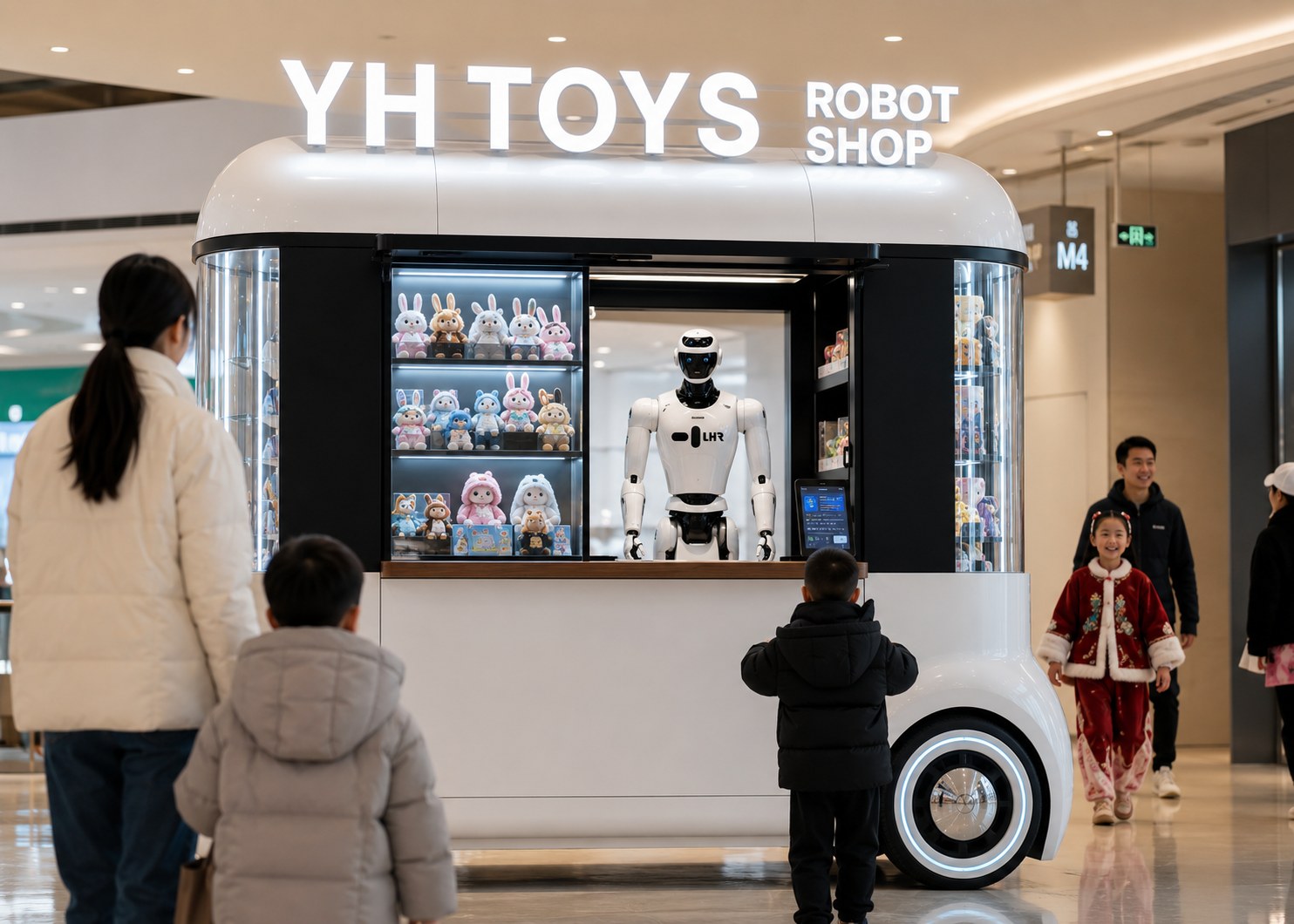 Robot shop with families